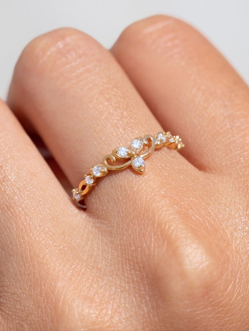 Girls Crew The Lord of the Rings Elven Gold Ring (Size Estimated) - Picture 6 of 6